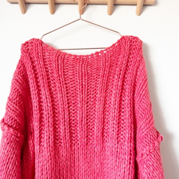Free People Be There Coral Red Sweater - Picture 12 of 13